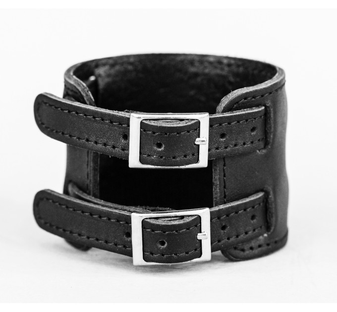 Leather cuff bracelet for men or women, code 6405st