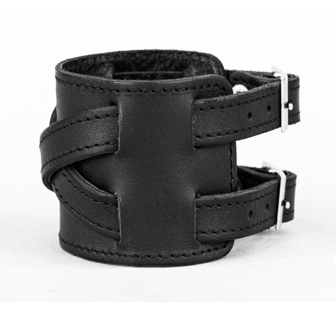 Leather cuff bracelet for men or women, code 6405st