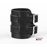 Leather cuff bracelet for men or women, code 6410