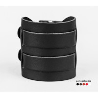 Leather cuff bracelet for men or women, code 6410