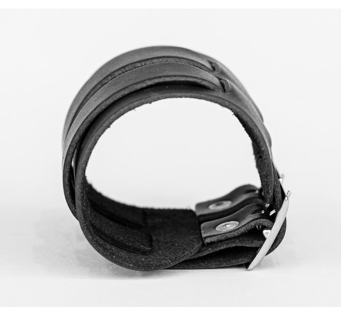 Leather cuff bracelet for men or women, code 6410