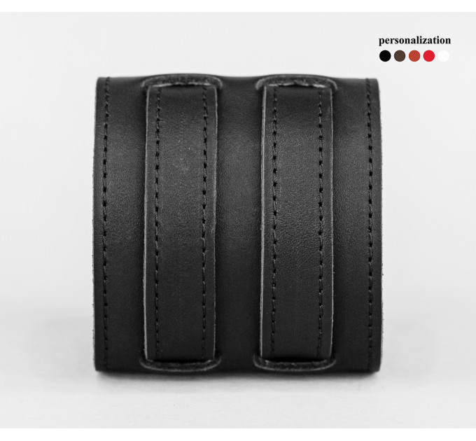 Leather cuff bracelet for men or women, code 6410st