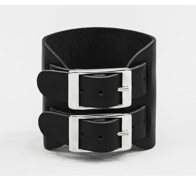 Leather cuff bracelet for men or women, code 6411