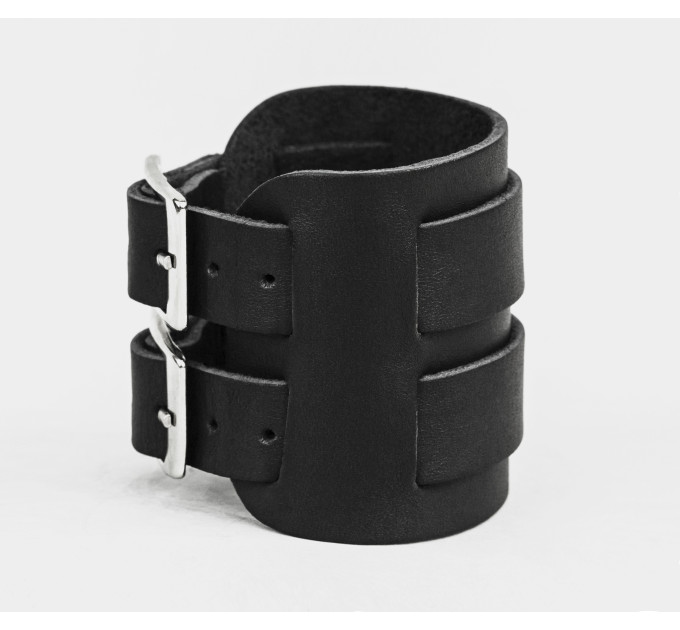 Leather cuff bracelet for men or women, code 6411