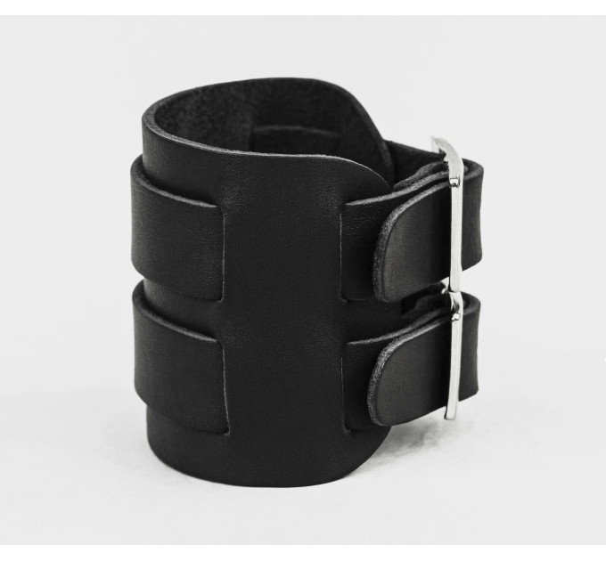 Leather cuff bracelet for men or women, code 6411