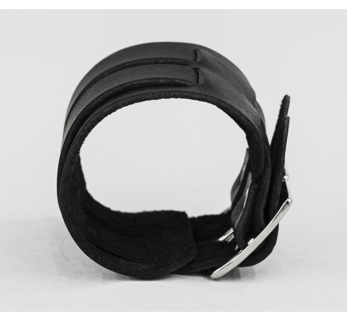 Leather cuff bracelet for men or women, code 6411