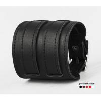 Leather cuff bracelet for men or women, code 6411st