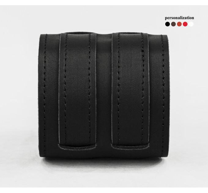 Leather cuff bracelet for men or women, code 6411st