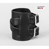 Leather cuff bracelet for men or women, code 6450