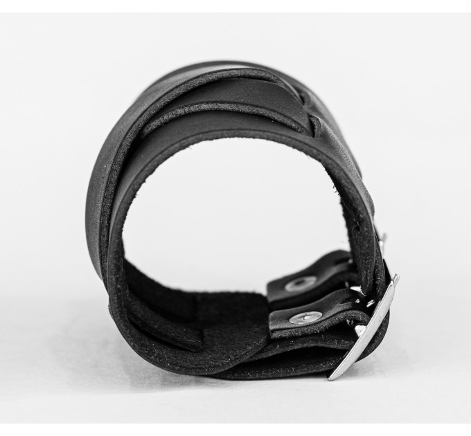 Leather cuff bracelet for men or women, code 6450