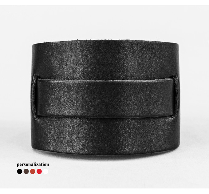 Leather cuff bracelet for men or women, code 6500