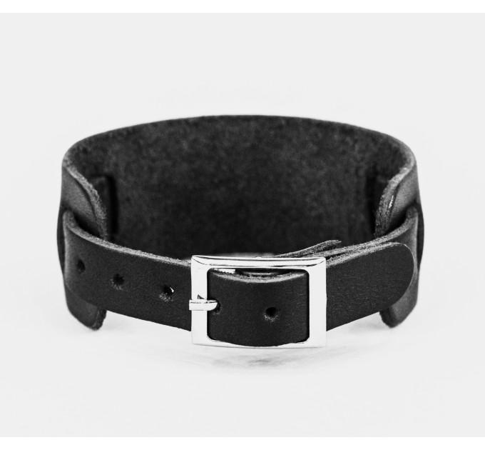 Leather cuff bracelet for men or women, code 6520