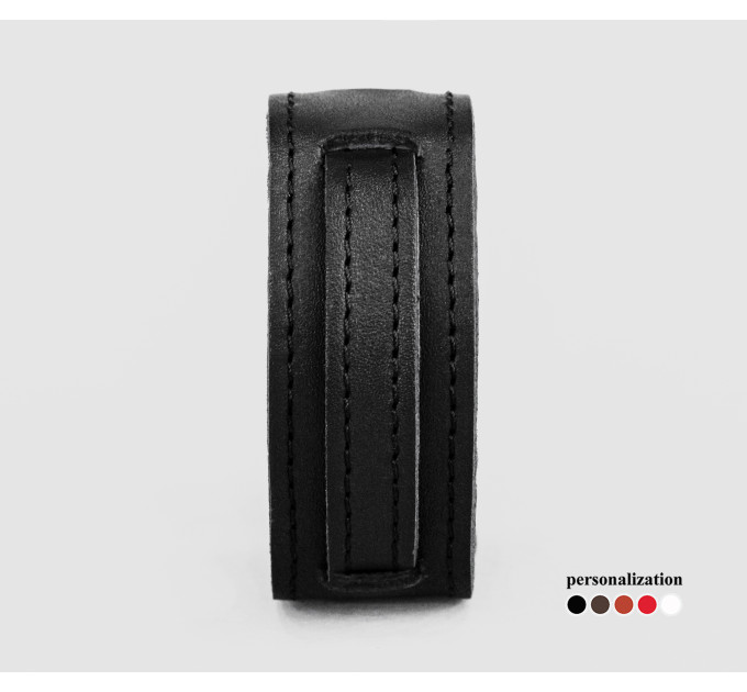 Leather cuff bracelet for men or women, code 6520st
