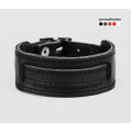 Leather cuff bracelet for men or women, code 6520st