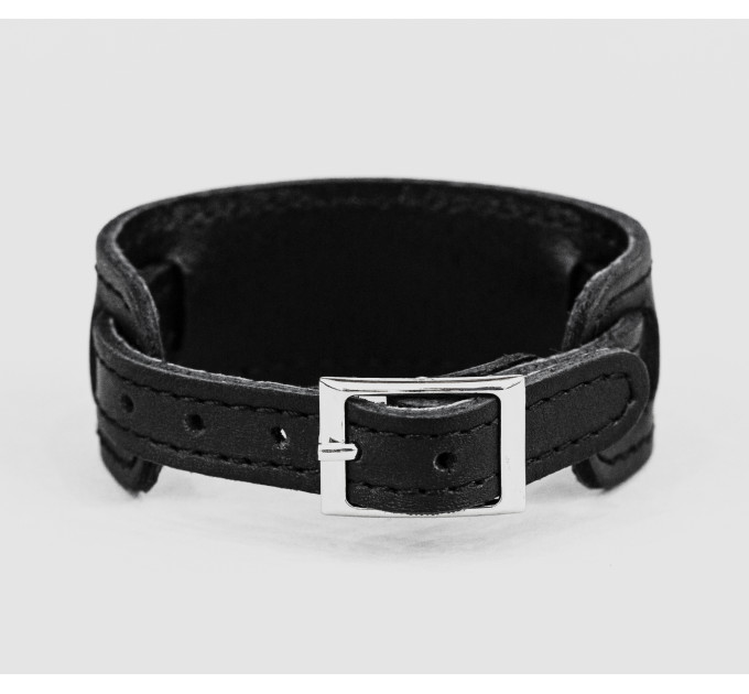 Leather cuff bracelet for men or women, code 6520st