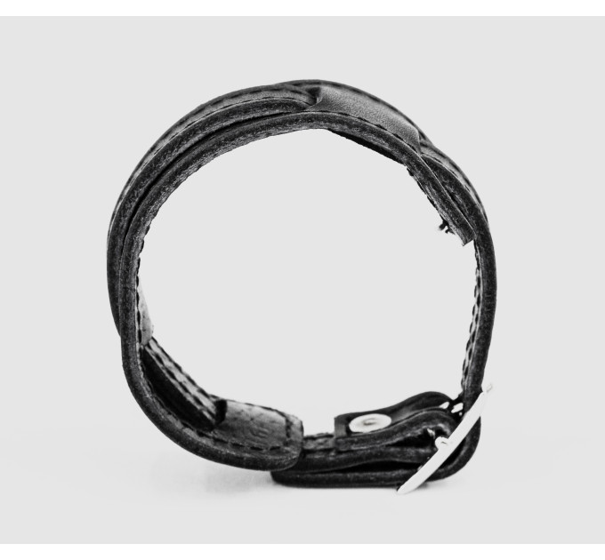 Leather cuff bracelet for men or women, code 6520st