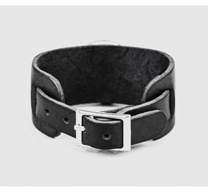 Leather cuff bracelet for men or women, code 6521