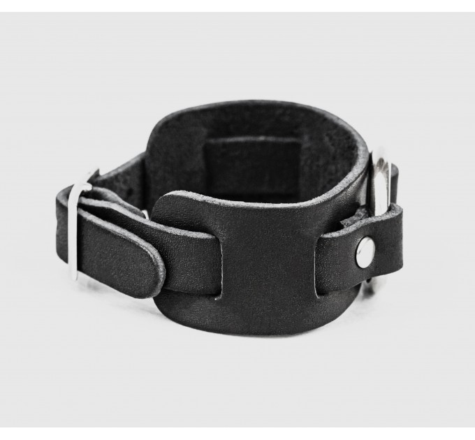 Leather cuff bracelet for men or women, code 6521