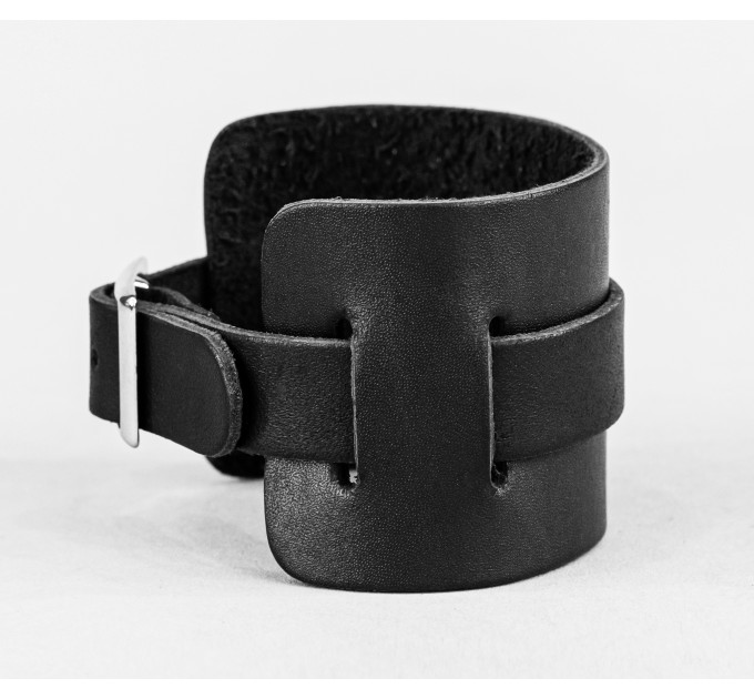Leather cuff bracelet for men or women, code 6525
