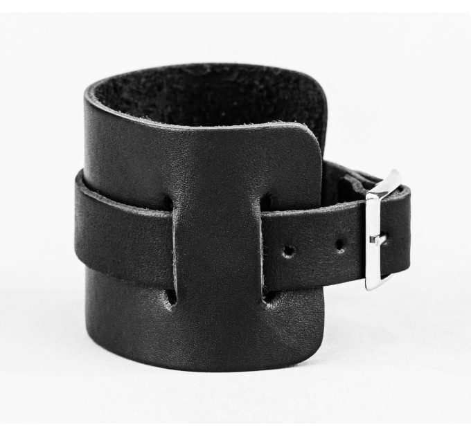 Leather cuff bracelet for men or women, code 6525