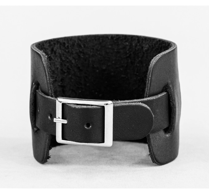 Leather cuff bracelet for men or women, code 6525