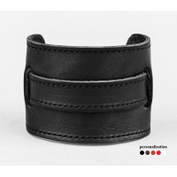 Leather cuff bracelet for men or women, code 6525st