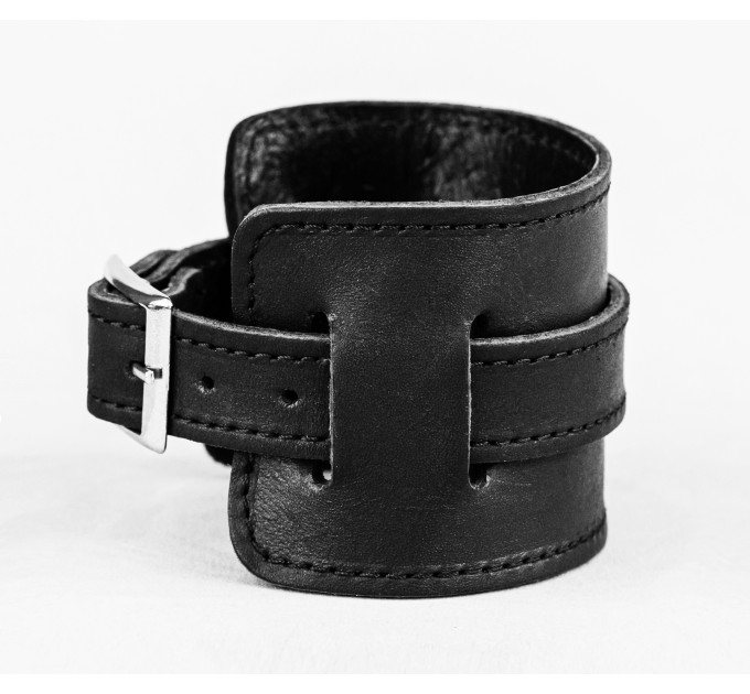 Leather cuff bracelet for men or women, code 6525st
