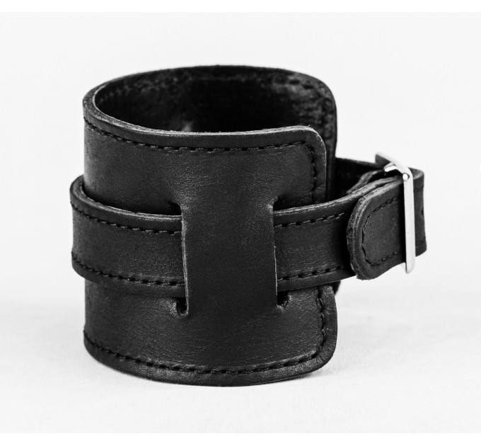 Leather cuff bracelet for men or women, code 6525st