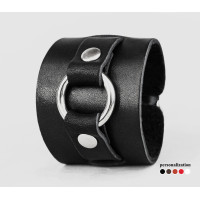 Leather cuff bracelet for men or women, code 6550