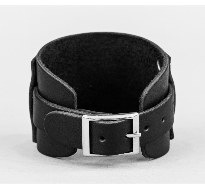 Leather cuff bracelet for men or women, code 6552