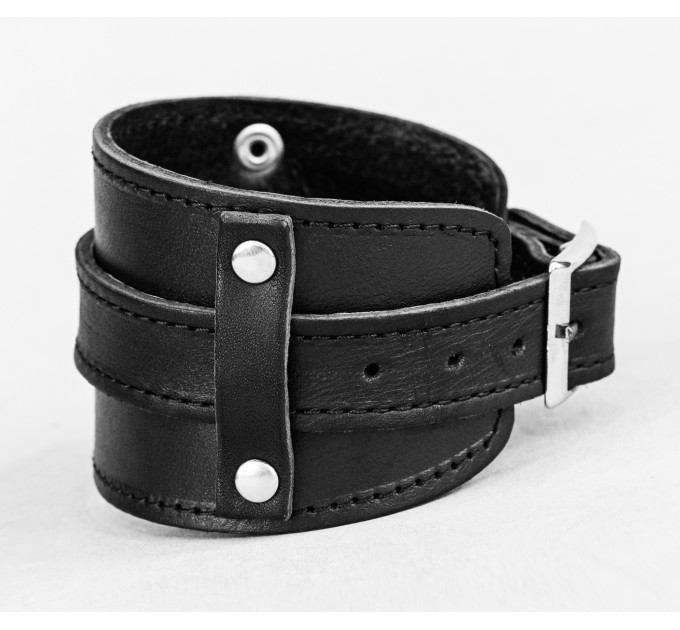 Leather cuff bracelet for men or women, code 6552st