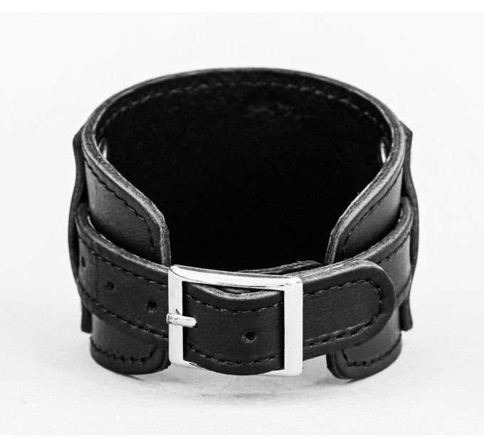 Leather cuff bracelet for men or women, code 6552st