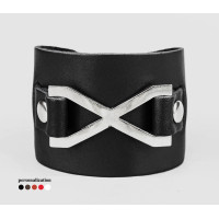 Leather cuff bracelet for men or women, code 6555