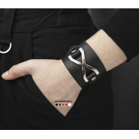 Leather cuff bracelet for men or women, code 6555
