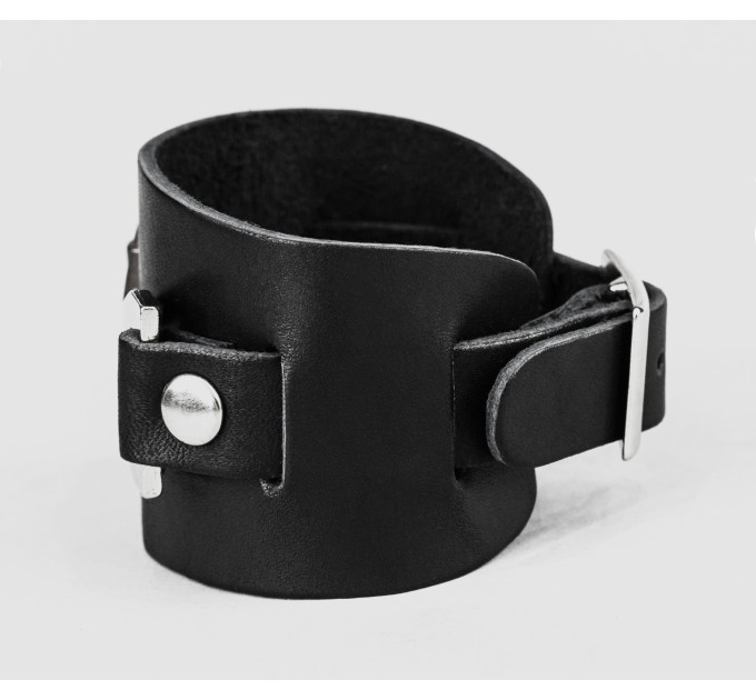 Leather cuff bracelet for men or women, code 6555