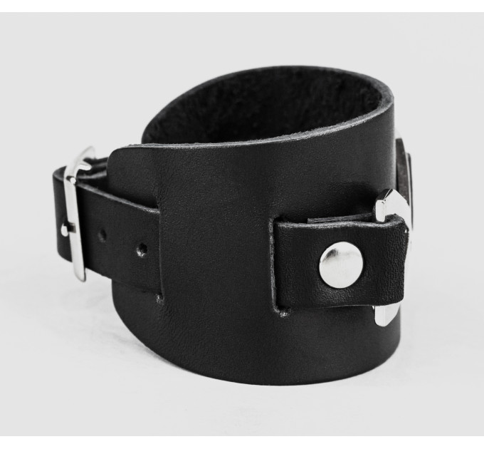 Leather cuff bracelet for men or women, code 6555