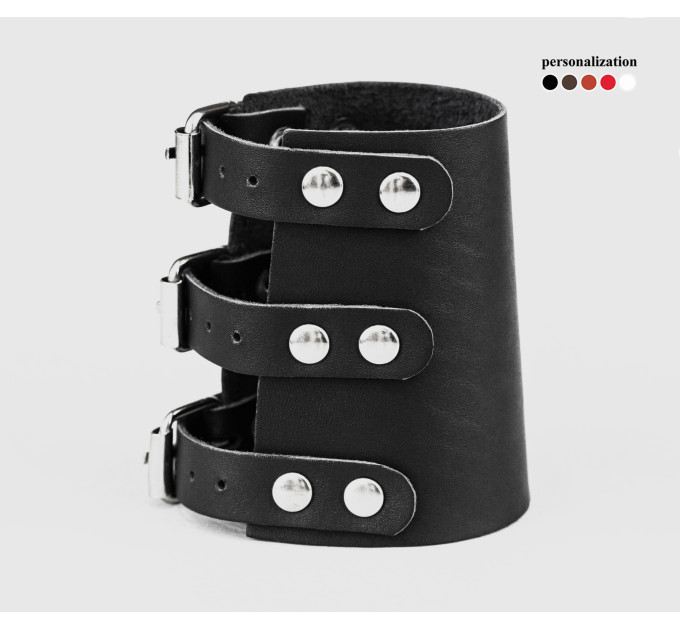 Leather cuff bracelet for men or women, code 6600