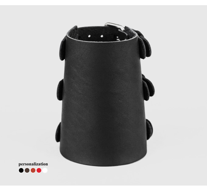 Leather cuff bracelet for men or women, code 6600