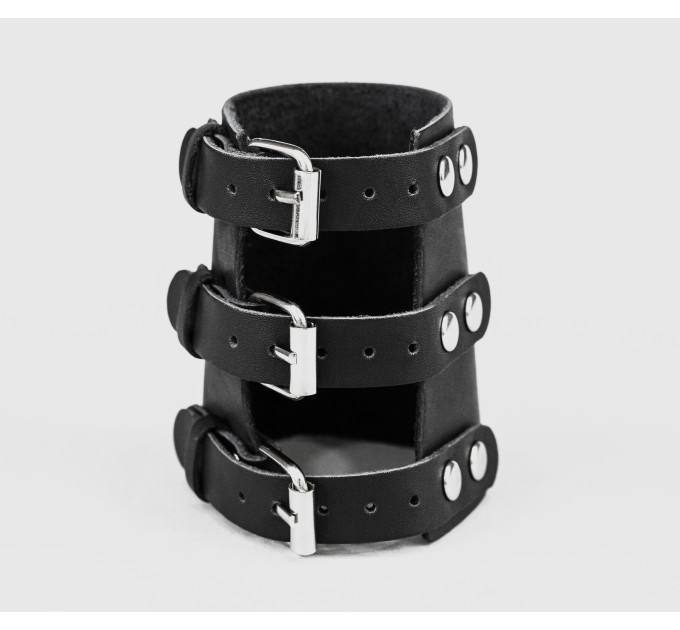 Leather cuff bracelet for men or women, code 6600