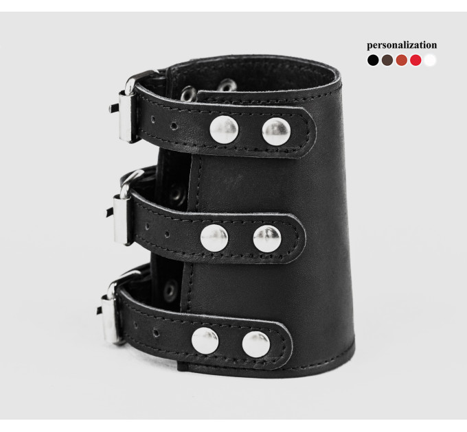 Leather cuff bracelet for men or women, code 6600st