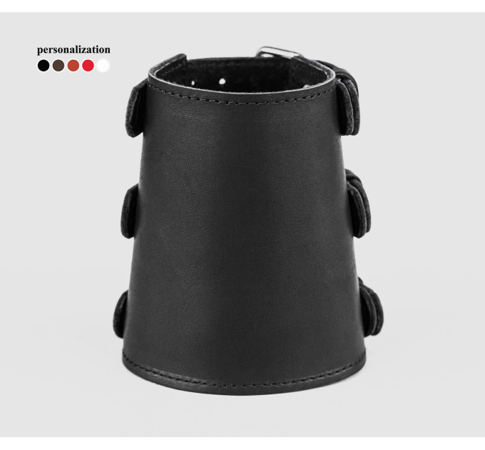 Leather cuff bracelet for men or women, code 6600st