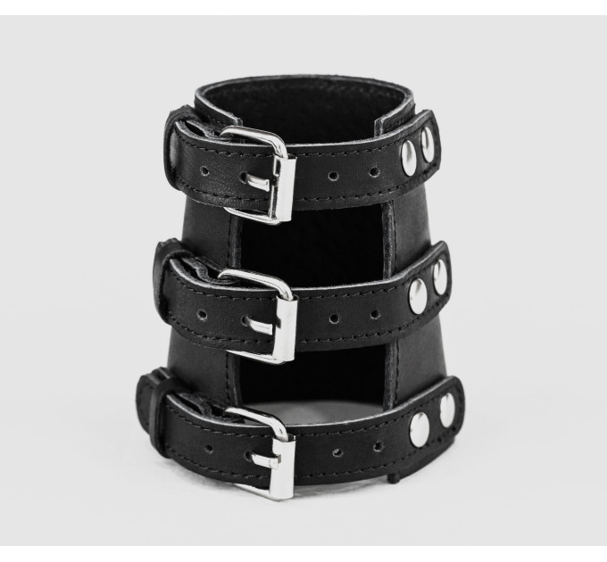 Leather cuff bracelet for men or women, code 6600st