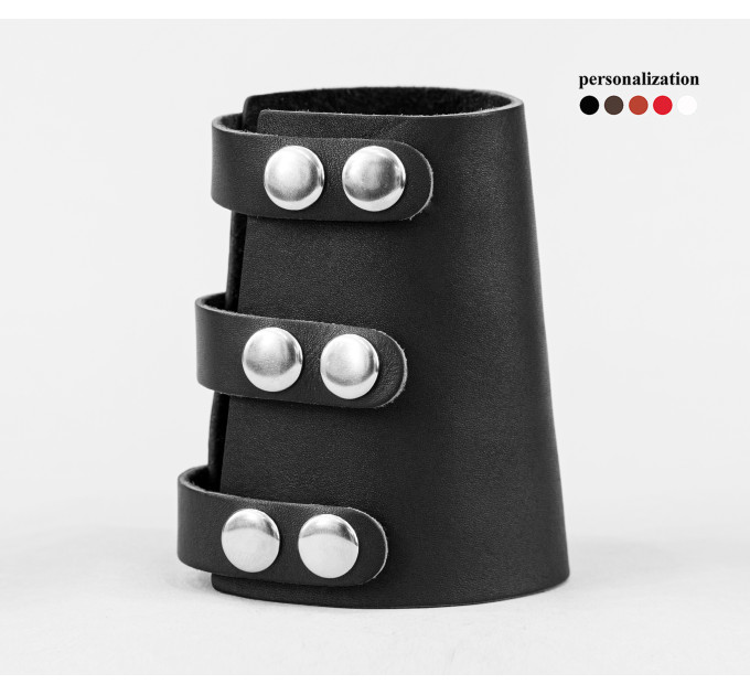 Leather cuff bracelet for men or women, code 6605