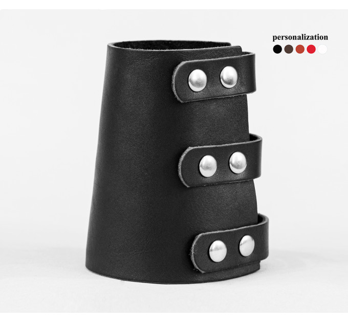 Leather cuff bracelet for men or women, code 6605