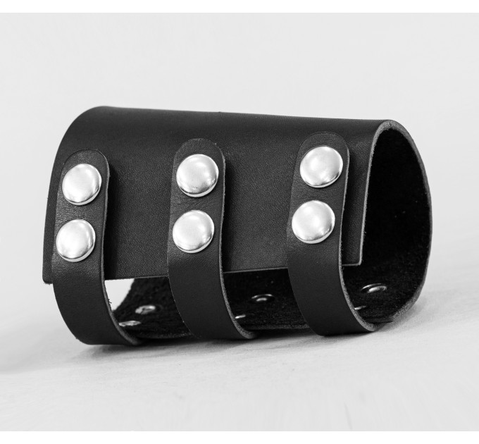 Leather cuff bracelet for men or women, code 6605