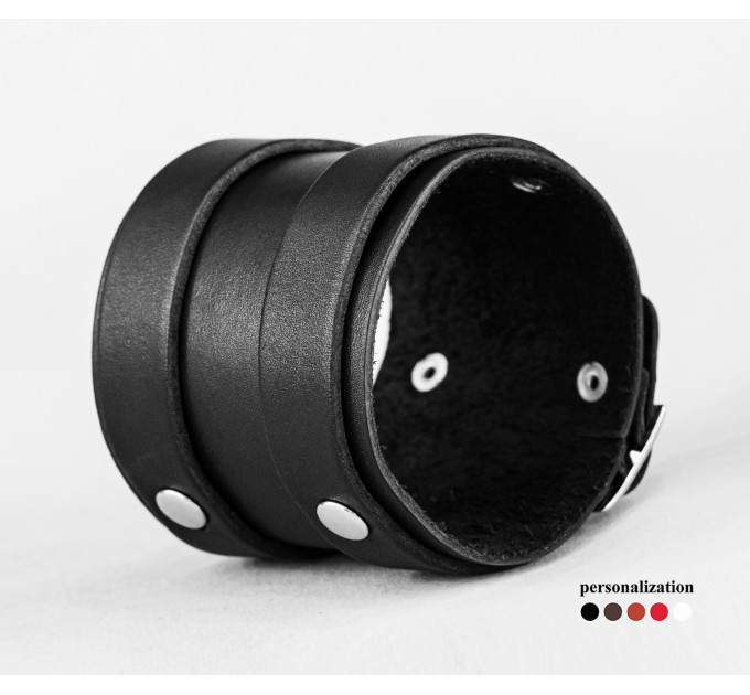 Leather cuff bracelet for men or women, code 6700