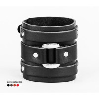 Leather cuff bracelet for men or women, code 6707