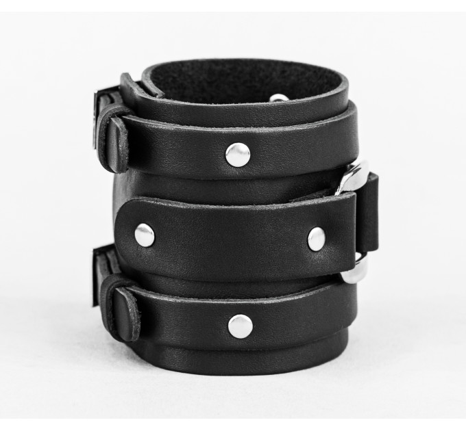 Leather cuff bracelet for men or women, code 6707
