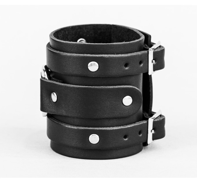 Leather cuff bracelet for men or women, code 6707