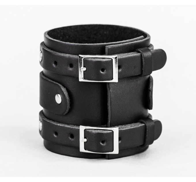 Leather cuff bracelet for men or women, code 6707
